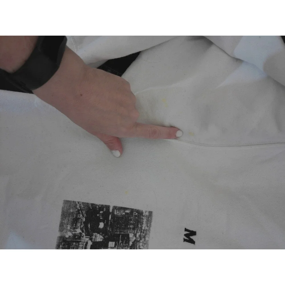 Nikxie Sweatshirt Mens XL White Manhattan NYC Graphic Streetwear Relaxed Fit